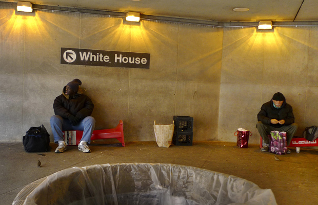 LEFT BEHIND: The poverty rate in D.C. has risen despite the local boom. REUTERS/Larry Downing